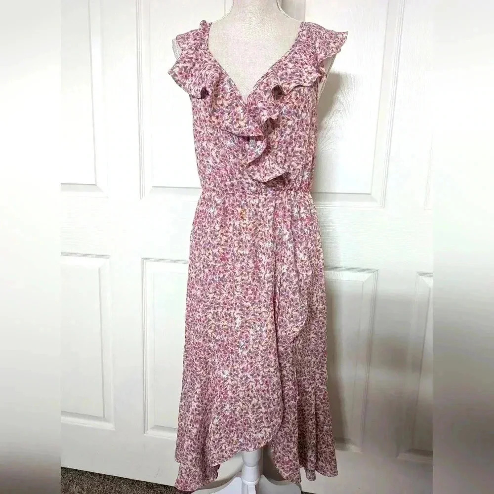 Socialite Floral Hi-low Ruffle Dress